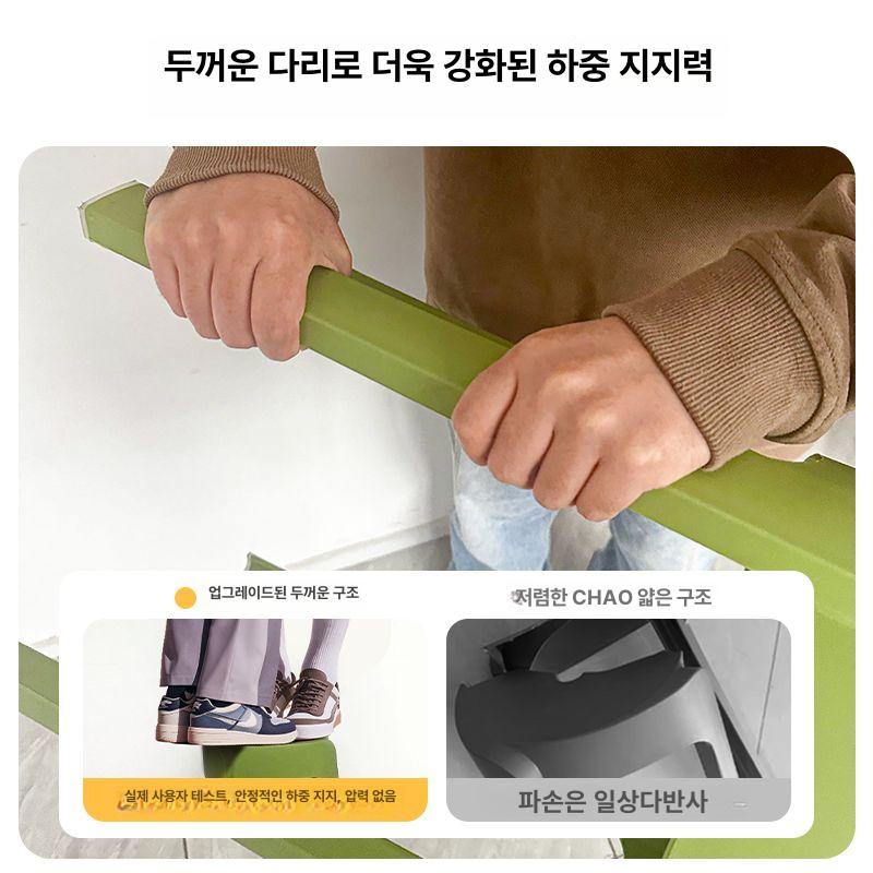 간이 의자 플라스틱 스툴 보관 편리 다용도 낮은 보조 발판 사각 접이식 체어 - 상세 이미지 4
