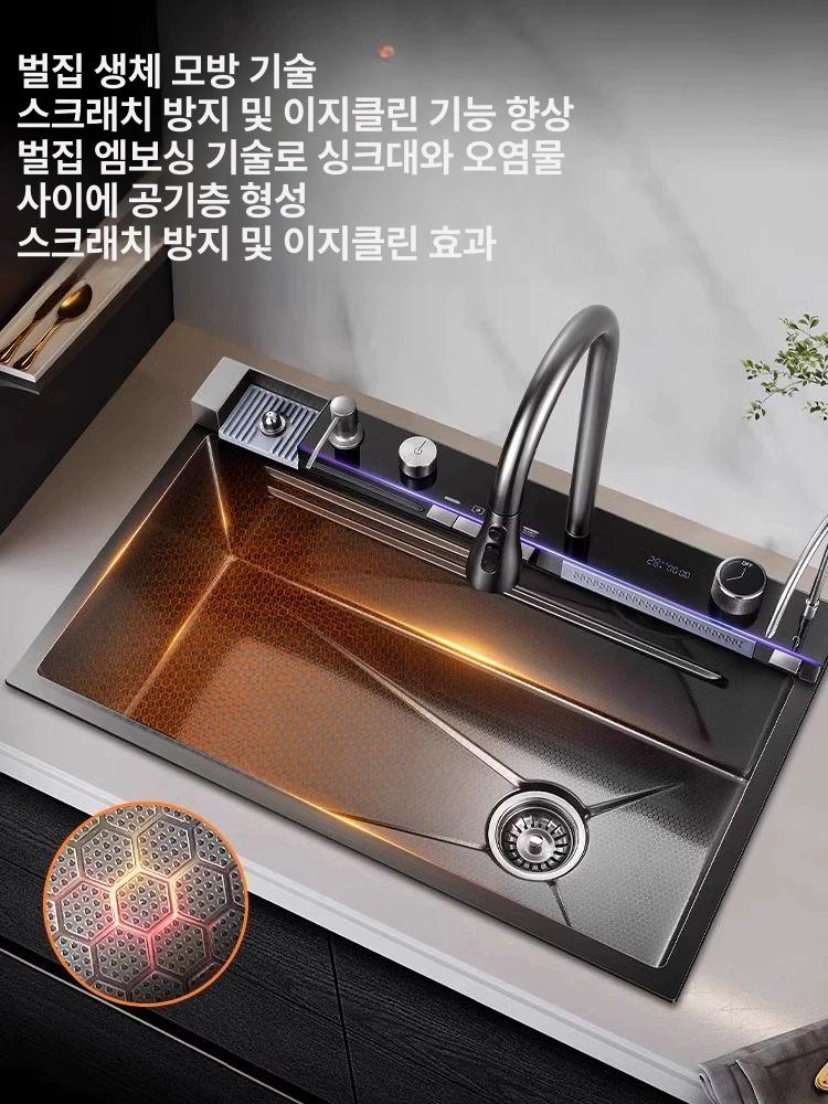 카페 싱크볼 주방 멀티 개수대 홈카페 설거지 사각 교체 고급 탕비실 이미지 6