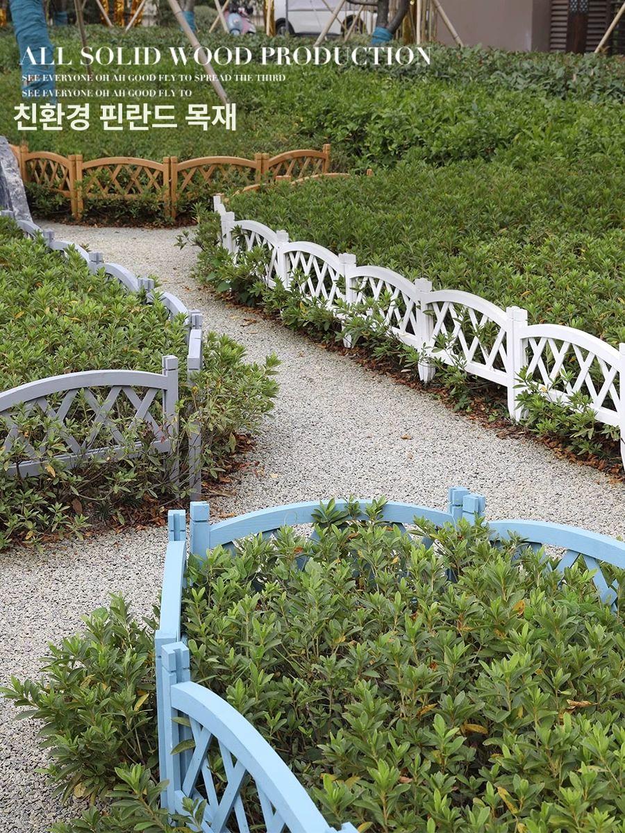 화단 울타리 텃밭 조경 담장 가든 펜스 원목 방부목 베란다 테라스 경계 장식용 - 상세 이미지 2