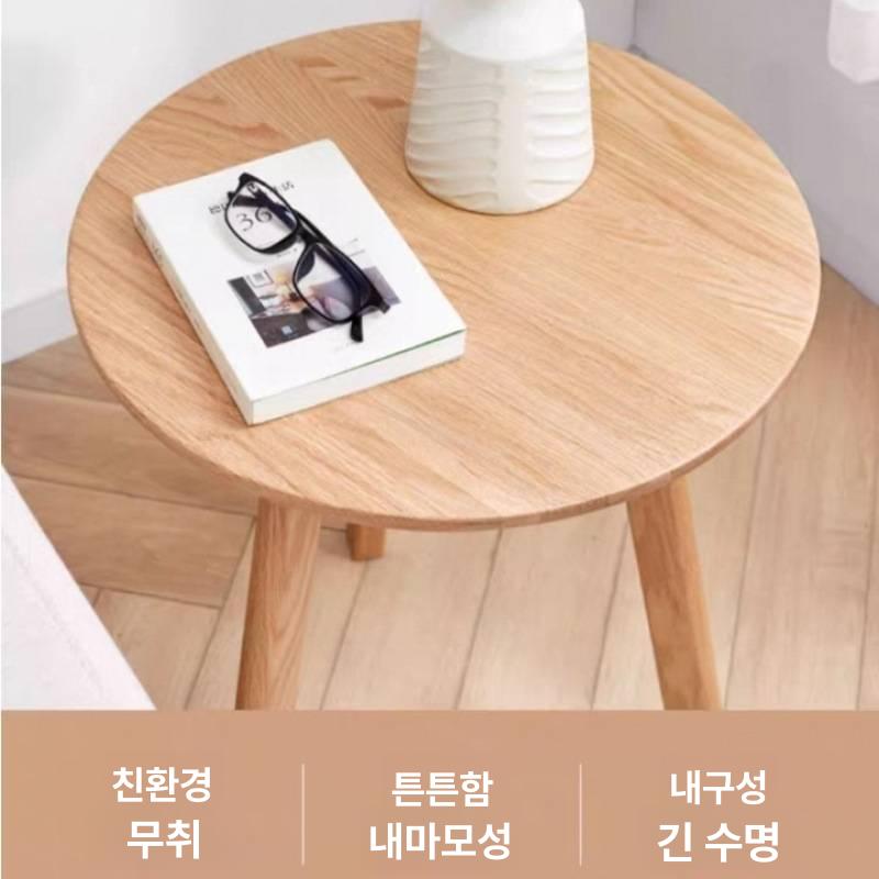 원목 테이블 원형 600 다이닝 카페용 생활방 인테리어 가구 식탁 - 상세 이미지 5