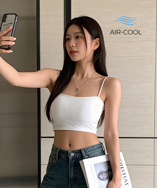 힙핑크 푸딩 튜브 브라탑 하프컵 노와이어 얇은 브라끈 캡나시 (숏/롱) 이미지 2