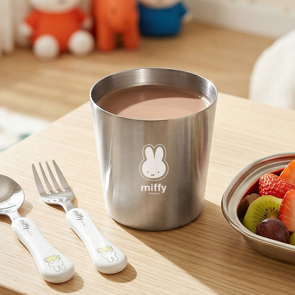 키친유 화이트미피 유아 어린이집 유치원 물컵 아기 양치컵 국산 스텐304 230ml, 1개 - 상세 이미지 5