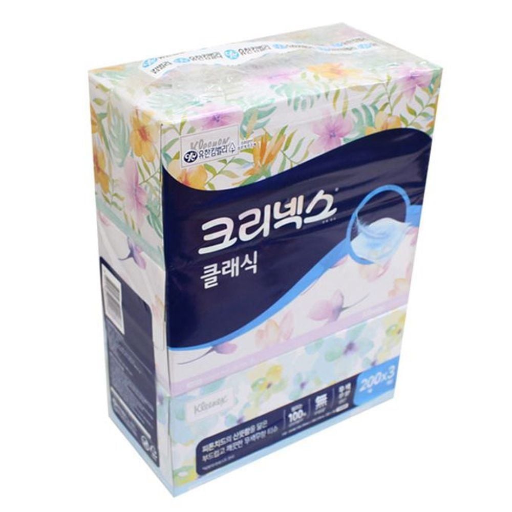 사무실 탁상용 미용 각티슈 곽티슈 화장지 200매 3P - 상품 이미지