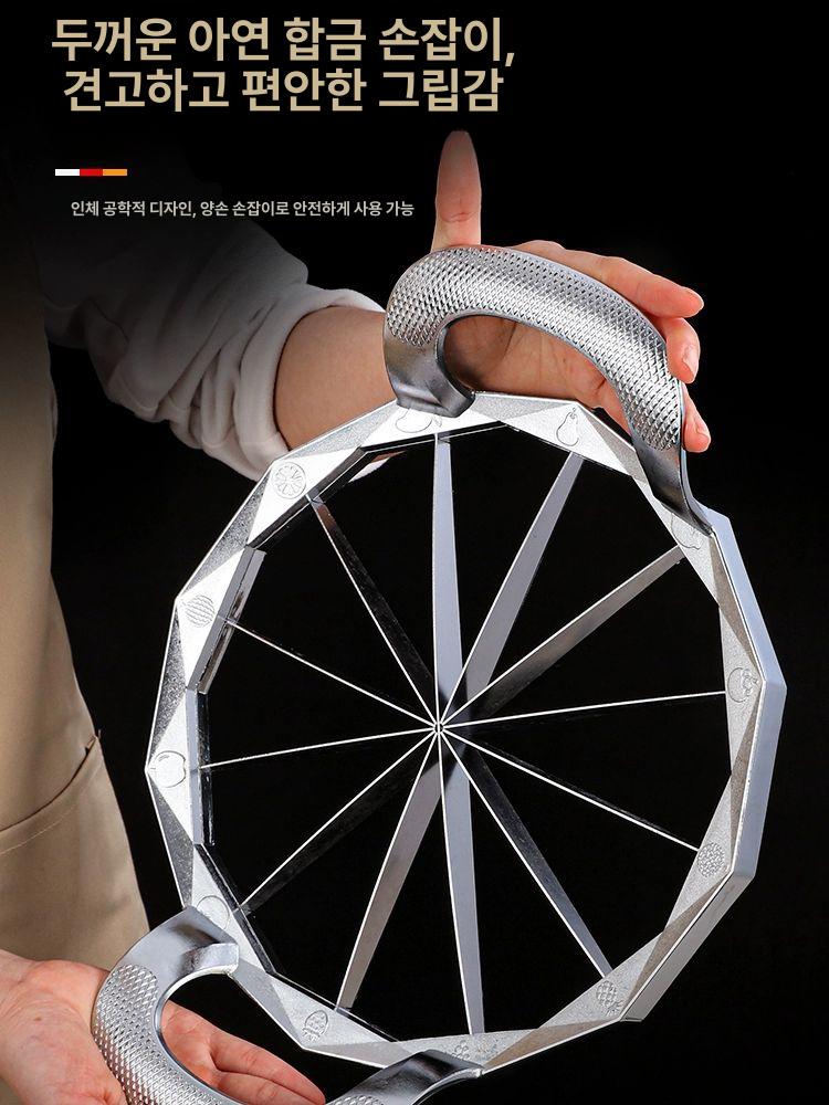 대형 수박 컷팅기 절단기 멜론 사과 스테인레스 과일 자르는 긴칼 주방 - 상세 이미지 4