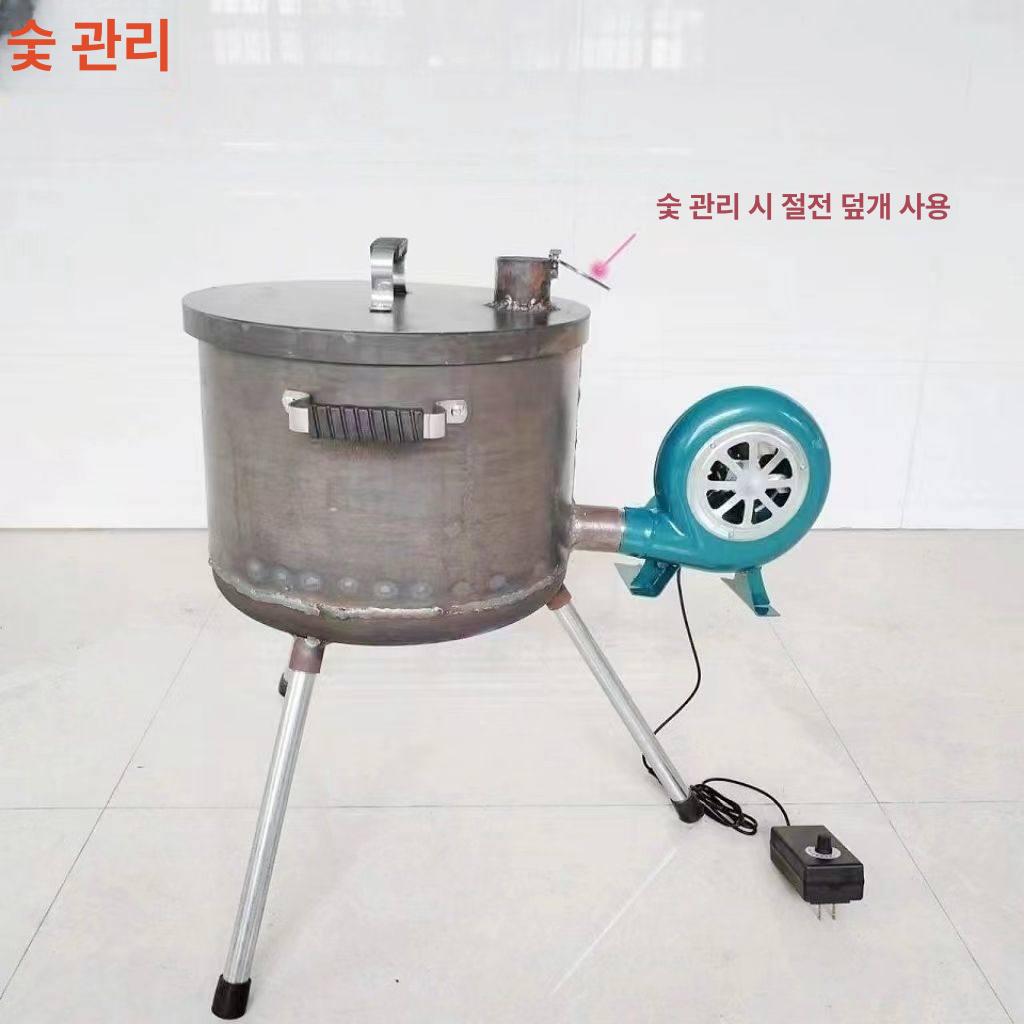 고기집 숯통 보관통 커피색 연소통 점화 식당 캠핑 바베큐 철제 컨테이너 - 상세 이미지 4