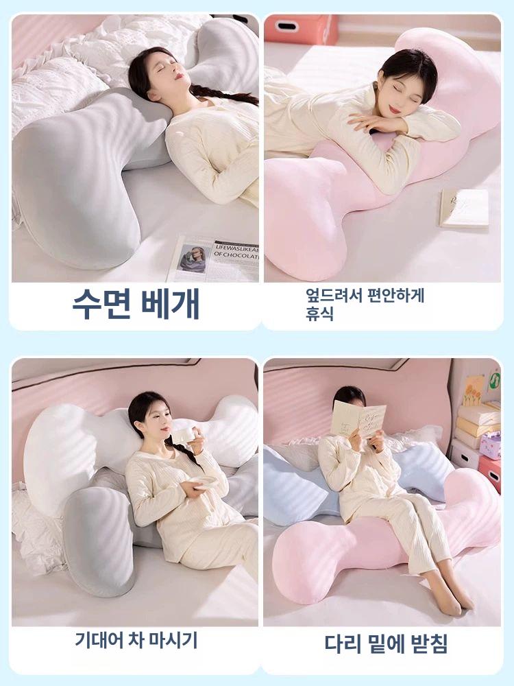 다용도 쿠션 냉감 바디필로우 긴베개 안고자는 롱 여름용 시원한 구름 - 상세 이미지 2
