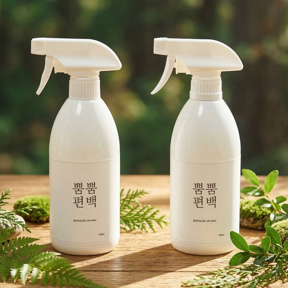 뿜뿜편백 3%편백오일함유 편백수 피톤치드 스프레이 500mL+500mL - 상품 이미지