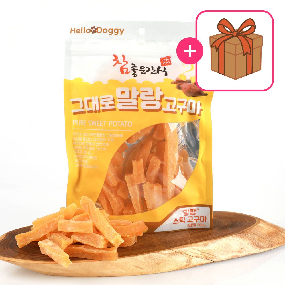 참좋은간식 그대로 말랑고구마 스틱 250g 강아지 간식 - 메인 이미지