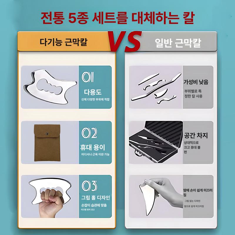 근막이완 그라스톤 마사지 스테인레스 괄사 근육 스트레칭 도구 글라스톤 - 상세 이미지 2