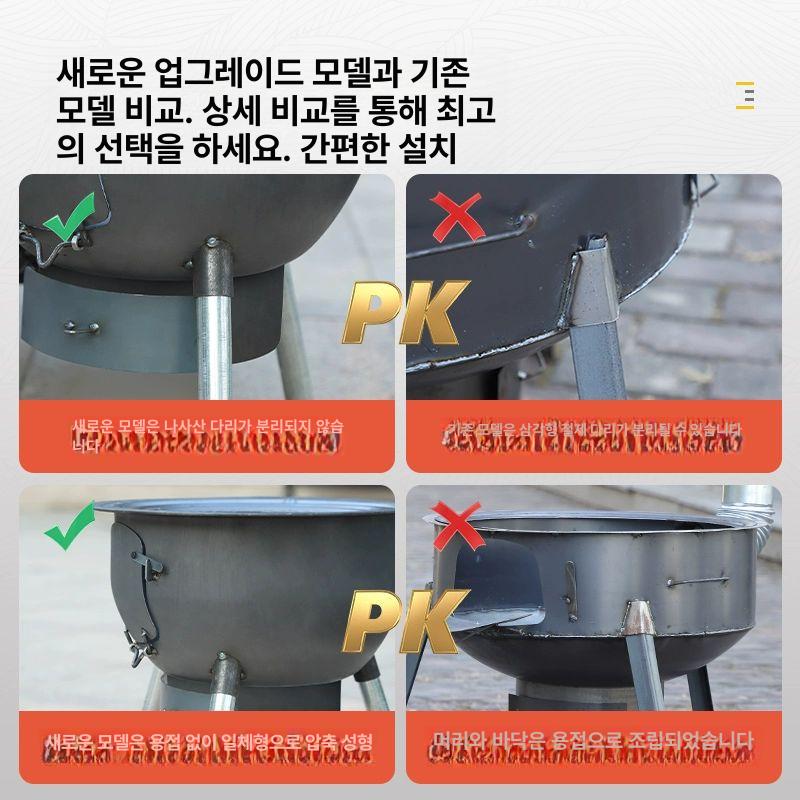 장작 스토브 아궁이 야외 화목난로 소각로 드럼통 화덕 숯불 버너 - 상세 이미지 5
