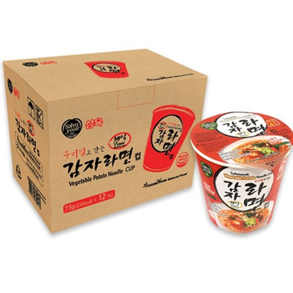 식물성 채식 라면 감자면 비건 라면 감자 12개 - 상품 이미지