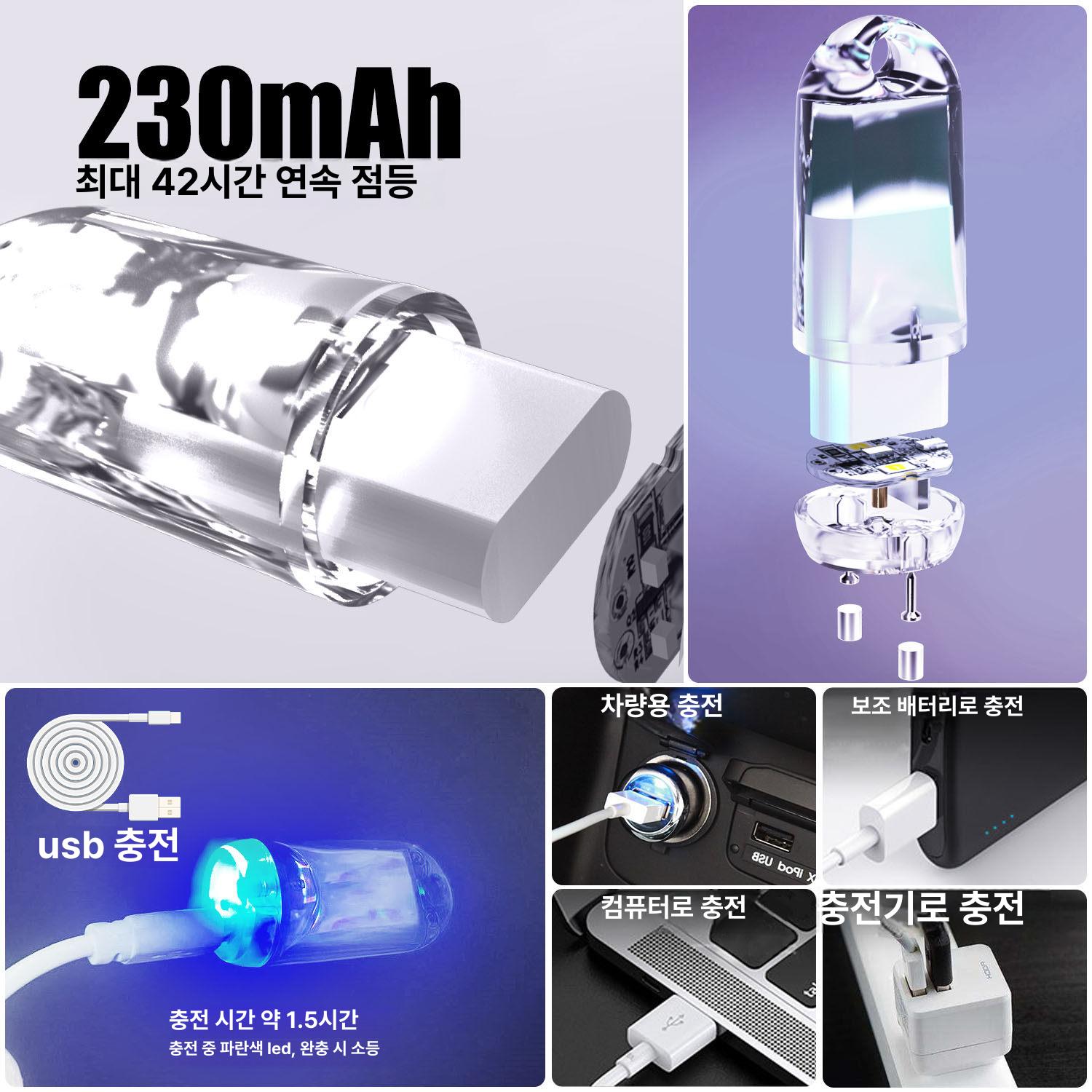 두킵랜턴 미니 LED 캠핑조명 ni 남자 실내 4개세트 화이트 캠핑 방수 white 고급형 내구성 - 상세 이미지 4