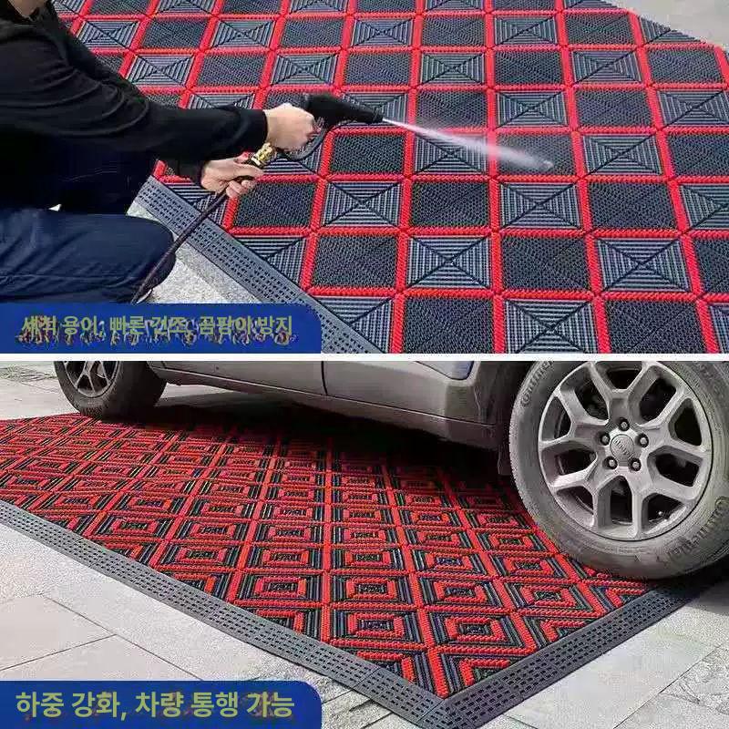 야외 매트 입구 플라스틱 흙털이 방지 호텔 미끄럼방지 현관 웰컴 업소용 침실 - 상세 이미지 3