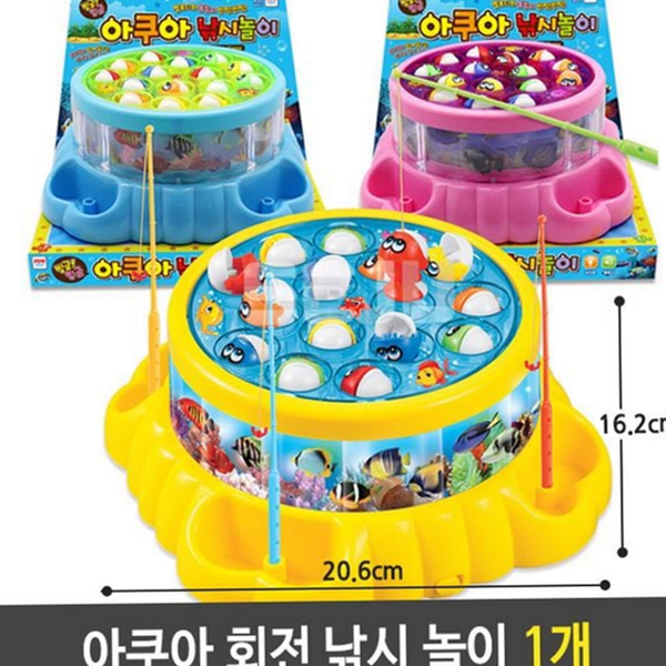 재미있는 회전 낚시 게임 멜로디 물고기 낚시 놀이 플라스틱 장난감 - 상품 이미지