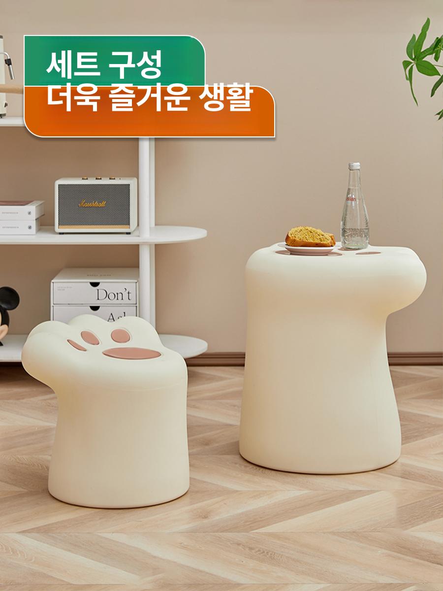 발바닥 스툴 고양이 작은 테이블 화분 오브제 데코 소형 홈데코 리빙룸 - 상세 이미지 4