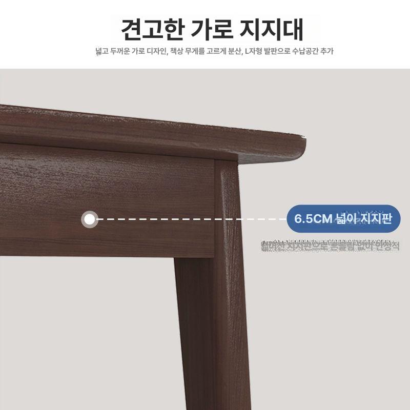 창가용 컴퓨터테이블 슬림 원목 좁은 소형 책상 데스크 미니 PC탁자 - 상세 이미지 5