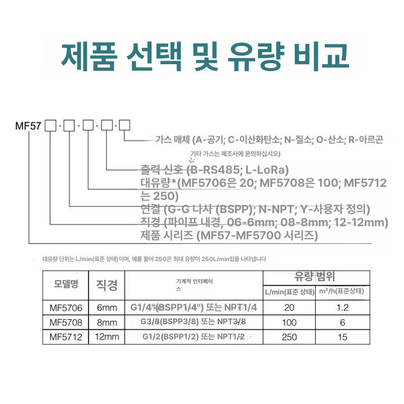 디지털 유량계 가스 질량 계측기 터빈 플로우미터 공기 액체 와류식 측정장비 - 상세 이미지 5