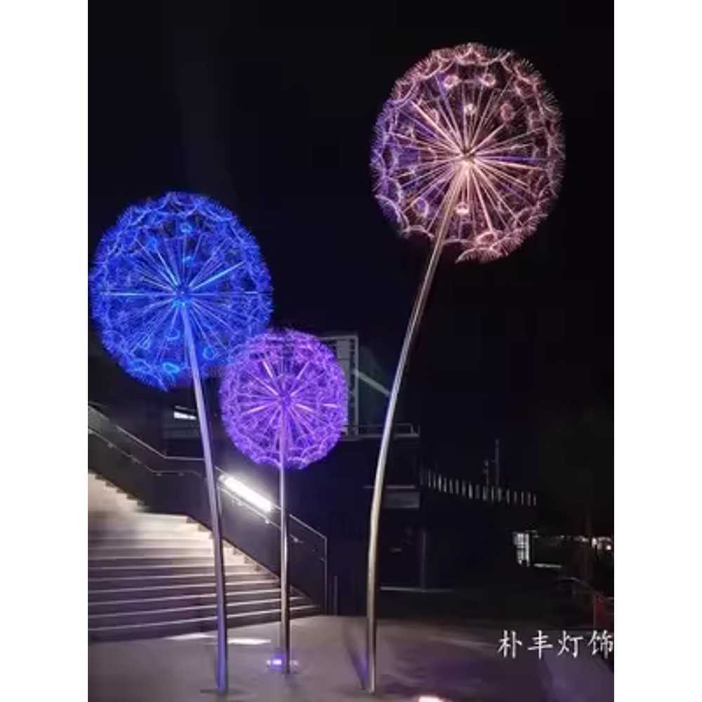 야경 조화 조명 민들레 인조나무 장식 인테리어 소품 30cmx1.2m - 상세 이미지 3