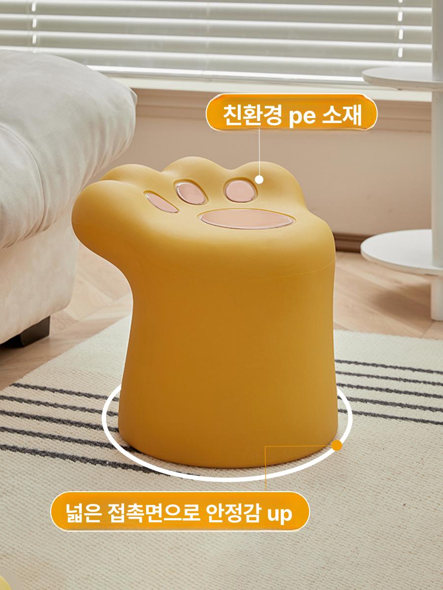 발바닥 스툴 고양이 작은 테이블 화분 오브제 데코 소형 홈데코 리빙룸 - 상세 이미지 3
