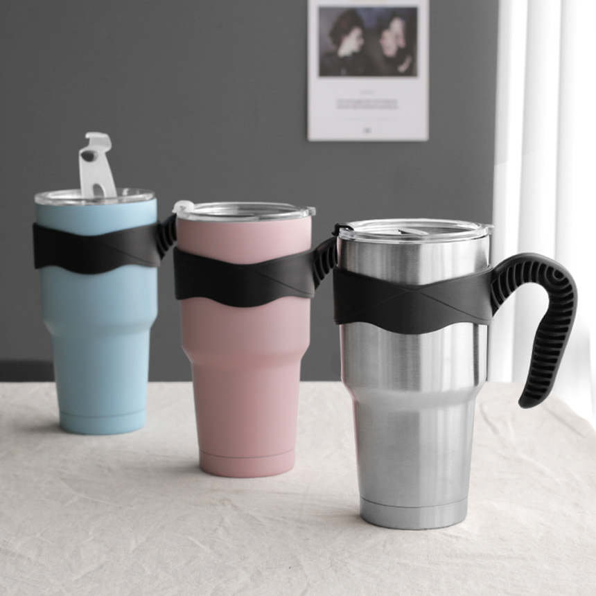 대용량 일리아나 스텐 텀블러 900 ml 콜드컵 보온보냉 커피 밀폐 진공 손잡이 보온컵 - 상품 이미지