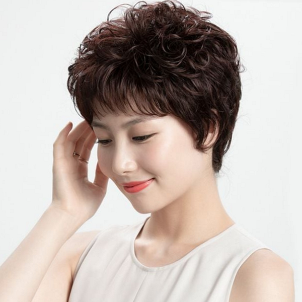 인모 여성 부분 가발 내추럴웨이브 부분 가발 정수리 미디움 볼륨 - 상품 이미지