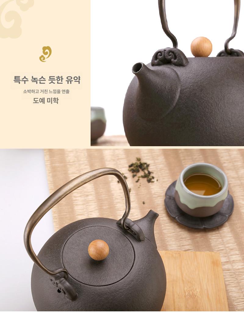 미니 주전자 인덕션 차끓이기 유리 화이트 전기스토브 티타임 다도용 - 상세 이미지 4
