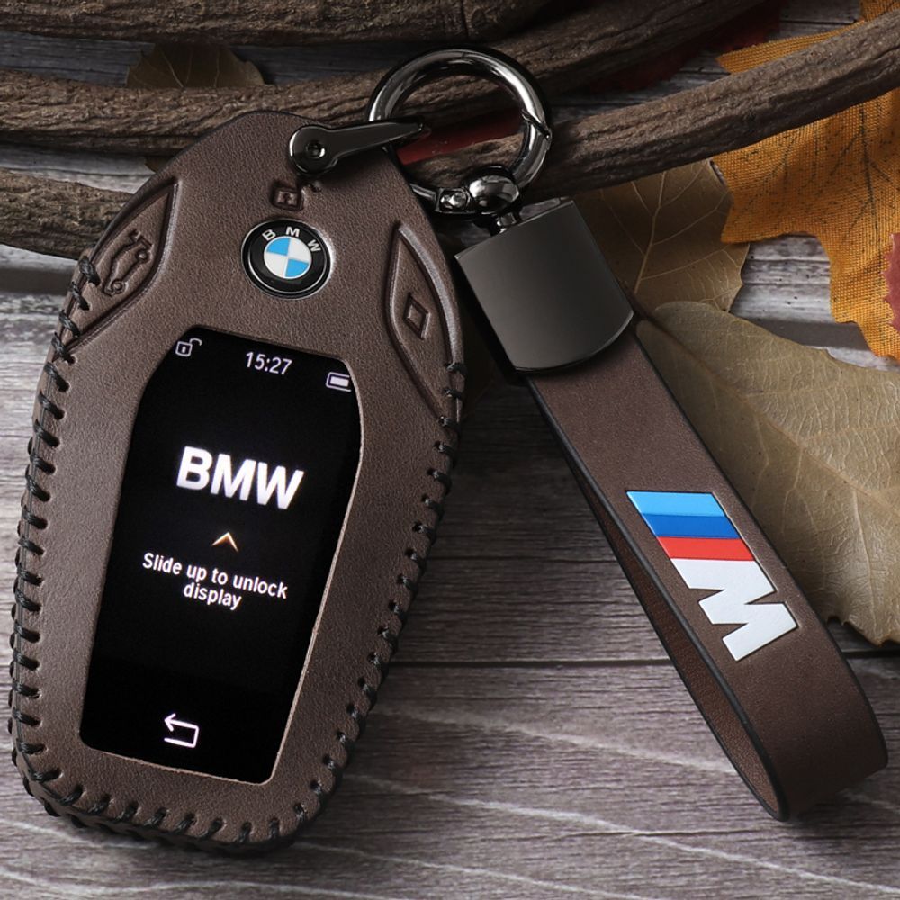BMW 스마트키 가죽 커버 키홀더 보호 키케이스 케이스 - 상품 이미지