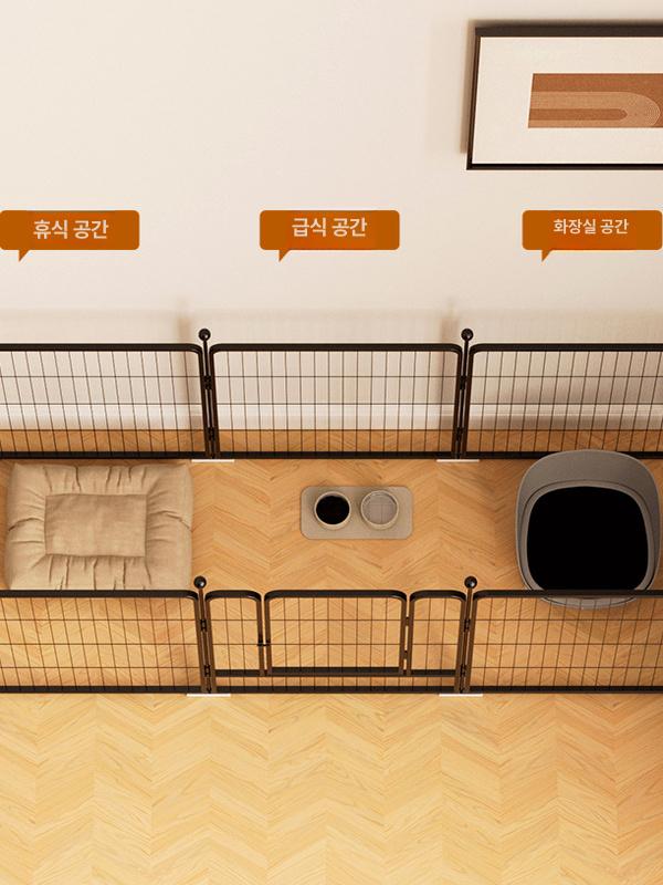 애견 울타리 강아지 원형 야외 펜스 대형견 철제 접이식 동물 케이지 폴딩 - 상세 이미지 5