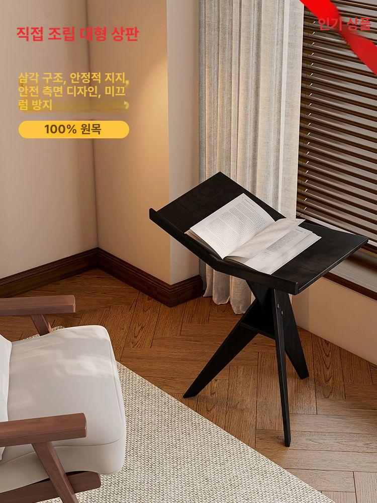 북받침 독서대 대형 스탠드 공부 책거치대 고시 서점 필기용 탁자 인테리어 호두색 - 상세 이미지 3