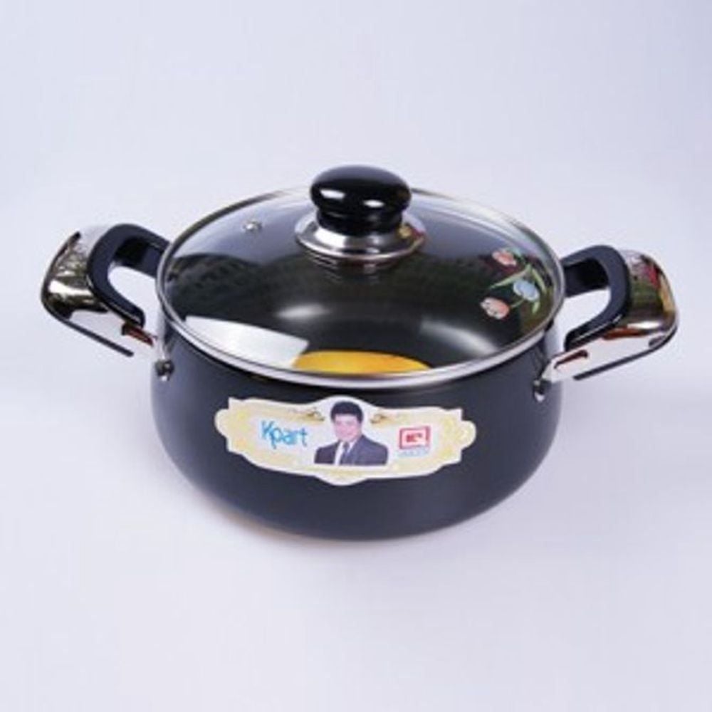 코아트 유리 뚜껑 양수 냄비 국 찌개 라면 18cm - 상품 이미지