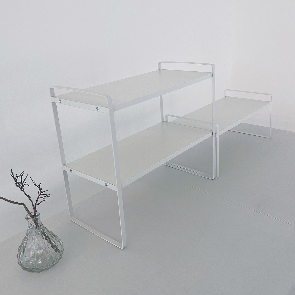 리빙 밸류 다용도 미니 철제 선반 1단 2단 원목 수납 정리 조립 책상 주방 1단선반 - 상품 이미지
