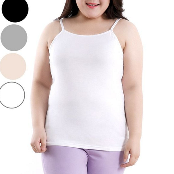 레이어드 여성 민소매 티셔츠 데일리 빅사이즈 나시 기본 코튼 - 상품 이미지