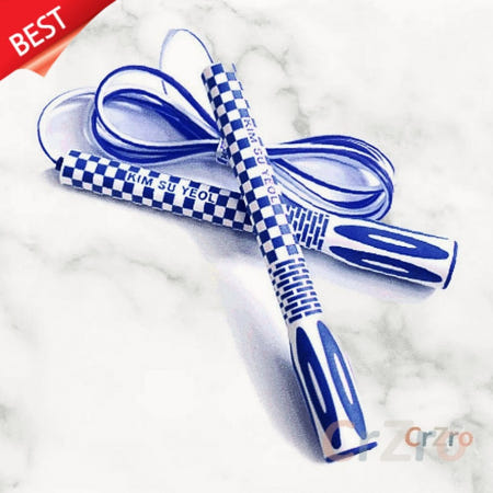 나랑다랑해협력사 김수열 헬스 스피드 줄넘기 파랑 체크 점프로프 다이어트 유산소 홈트 운동