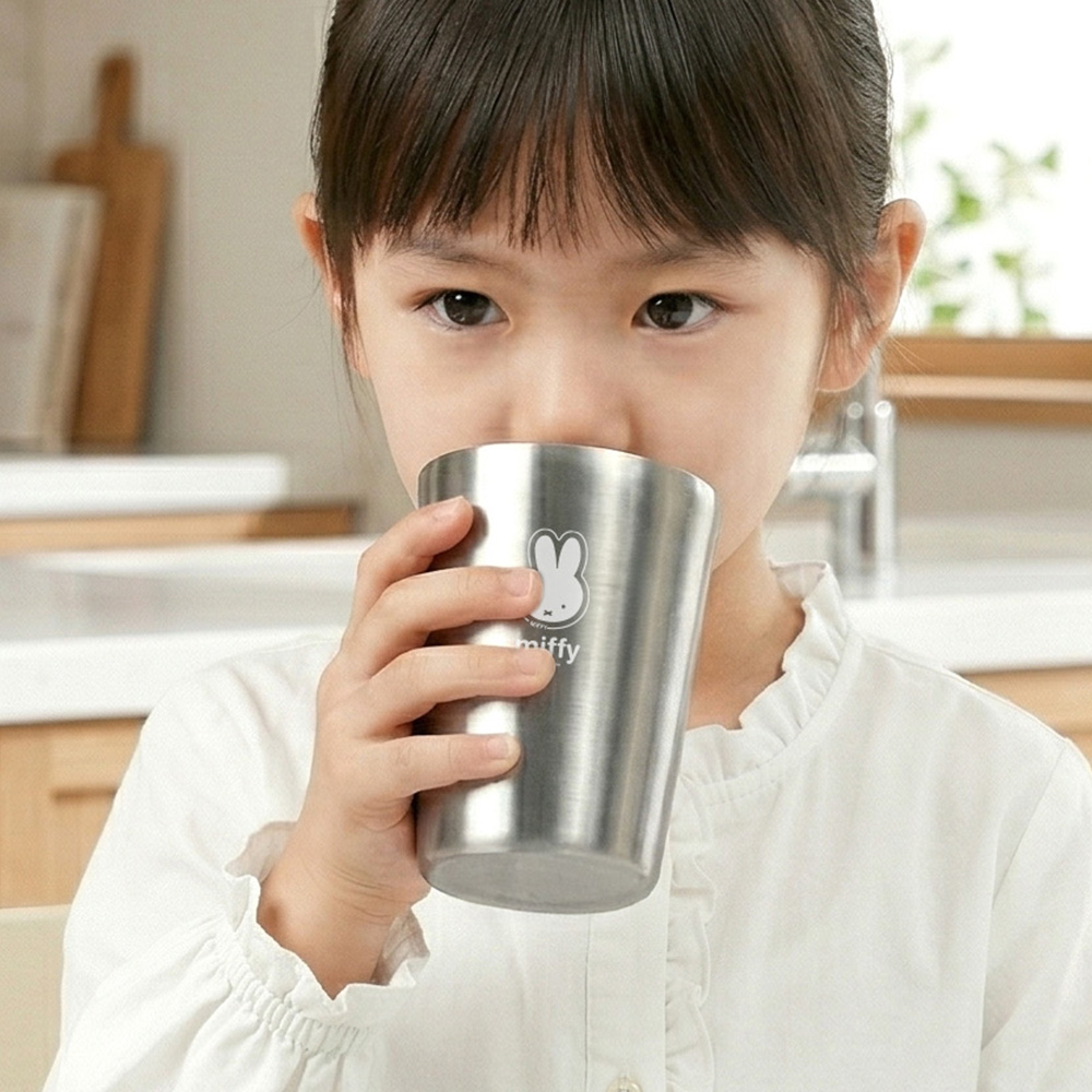 키친유 화이트미피 유아 어린이집 유치원 물컵 아기 양치컵 국산 스텐304 340ml, 1개 이미지 6