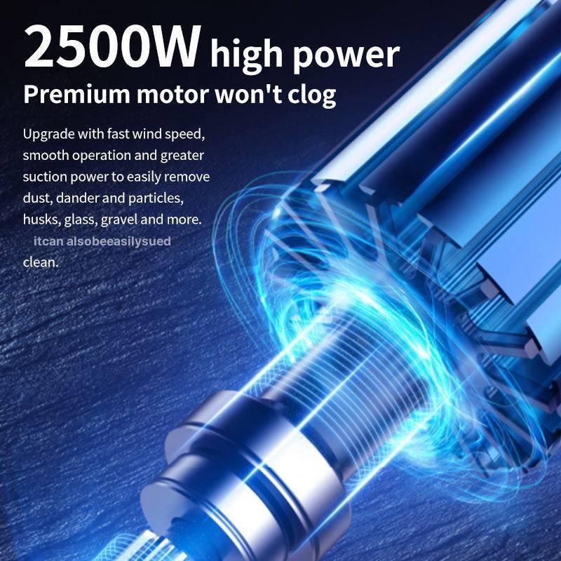 무소음 청소기 가정용 2500W 습식 진공 핸디 무선 코드 5M - 상세 이미지 3