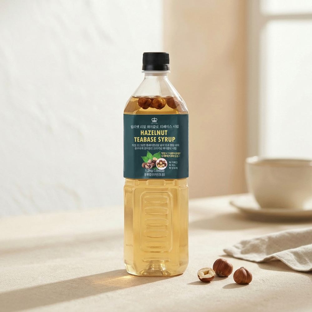 릴리벳 헤이즐넛 시럽 1,2kg 티베이스 헤이즐럿 홈카페 라떼 커피 수제 로스팅 - 상품 이미지