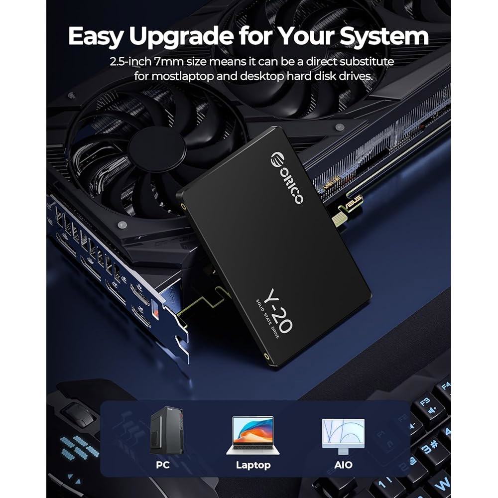 ORICO 2TB SATA SSD 2.5인치 내장 솔리드 스테이트 드라이브, 읽기 속도 최대 500MB/s, 데스크탑 노트북 NAS DIY 외장 드라이브용 III 6Gbps - - 상세 이미지 3