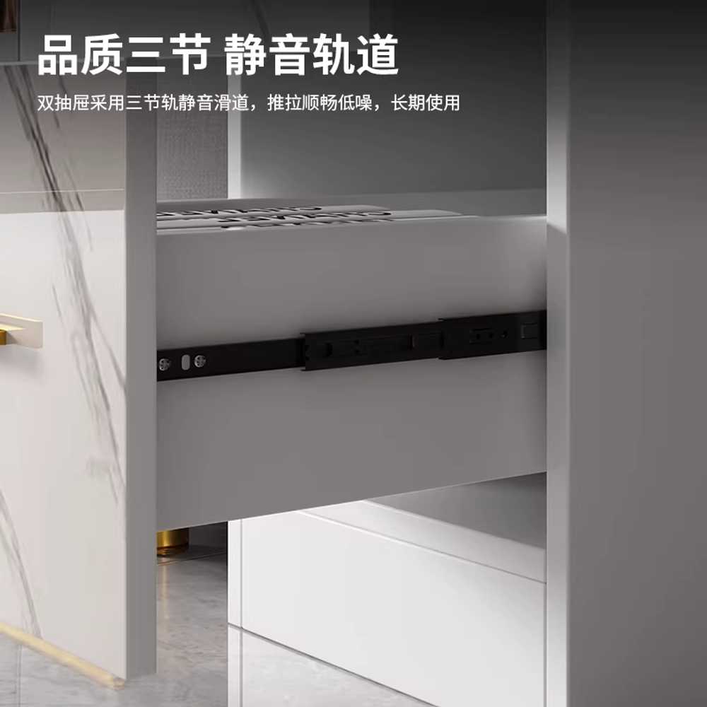 소파 수납장 서랍형 거실 사이드 테이블 장식품 선반 70x20x60 - 상세 이미지 5