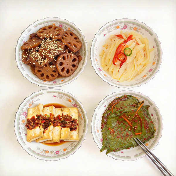 가정식 수제반찬 당일만든 반찬세트 간장두부 감자볶음 연근조림 깻잎겉절이 - 상품 이미지