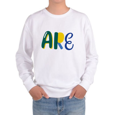 맨투맨 알파벳 ARE 영어단어 디자인 ALPHABET YOU ARE 당신은 뭐뭐