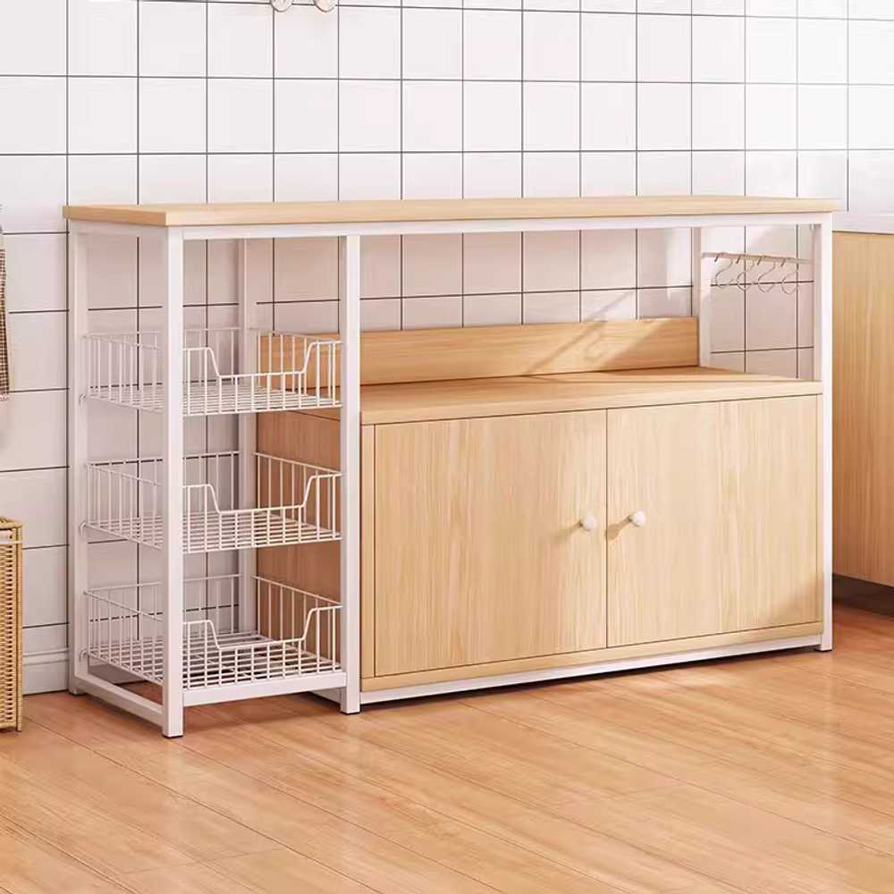 미니 아일랜드 수납장 주방 야채 바구니 작업대 선반 80cm - 상세 이미지 2