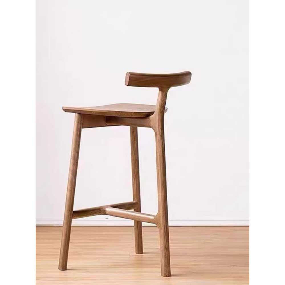 원목 바 의자 아일랜드 카페 높은 스툴 하이 체어 55cm - 상세 이미지 4