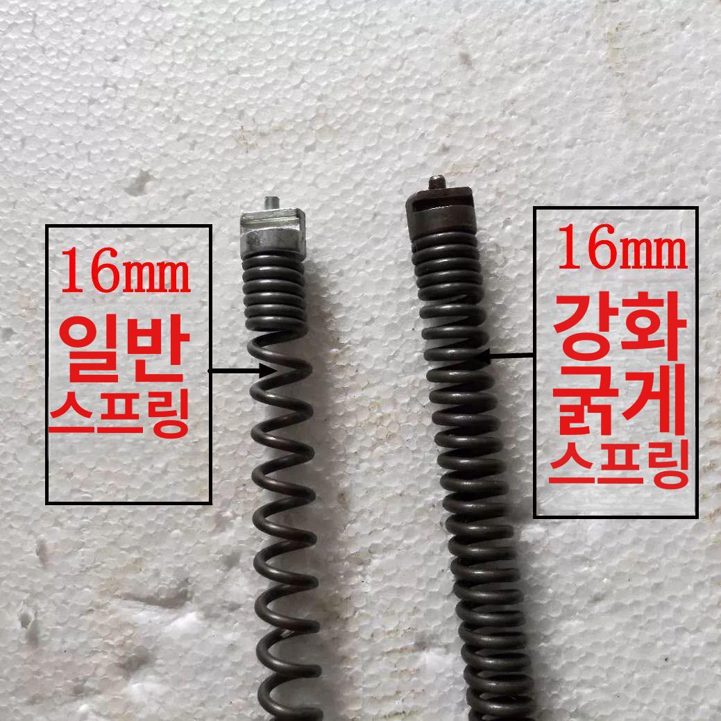준설 와이어 배관 청소기 스프링 뚫는 도구 슬러지 제거 스테인리스 호스 - 상세 이미지 5