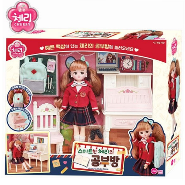 플라스틱 인형 가구 공부방 인형 책상 교복 소품 - 상품 이미지