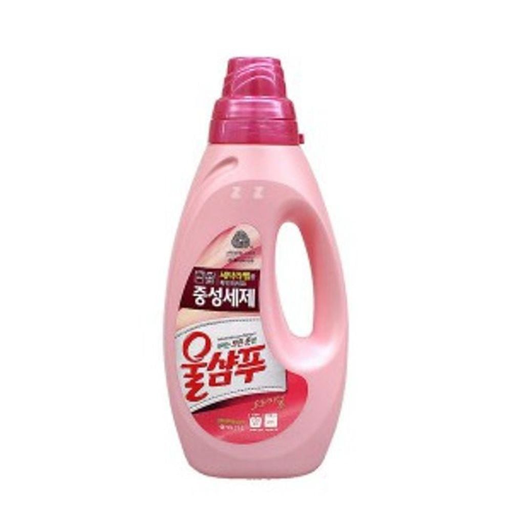 애경 울샴푸 액상 중성 세탁기 빨래 세탁 세제 1L - 상품 이미지