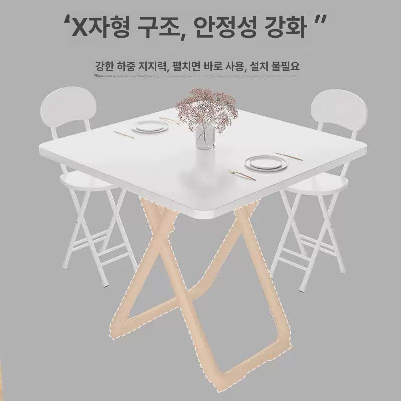 라운드 테이블 원탁 회의용 사무실 원형 탁자 상담실 폴딩 이동식 다이닝 식탁 - 상세 이미지 4
