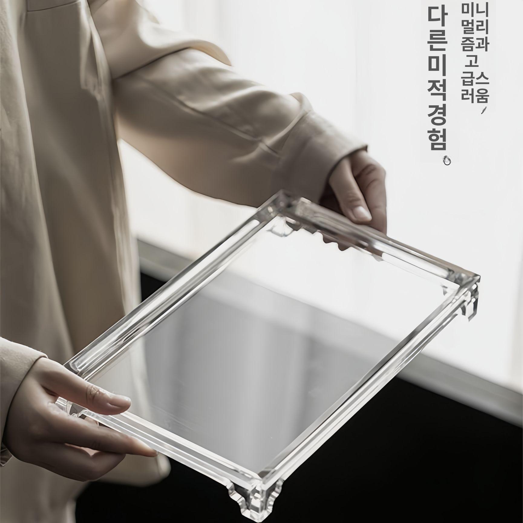 투명 아크릴판 사각 맞춤재단 스크럽 다판 차판 쟁반 트레이 판넬 투명판 - 상세 이미지 2