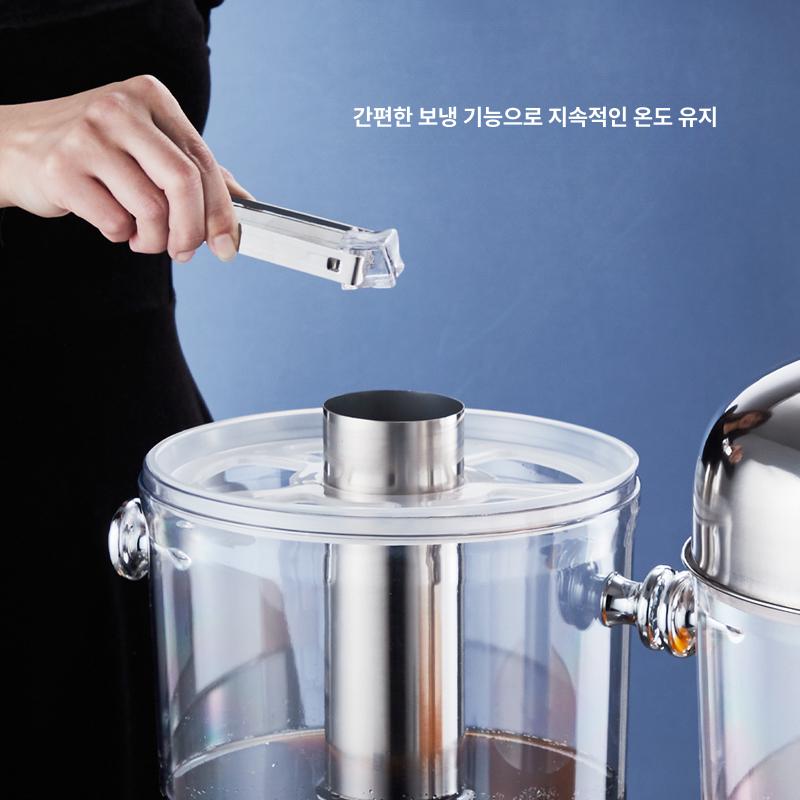 뷔페 디스펜서 음료수 쥬스통 호텔 셀프바 파티용 카페 탄산 이중 대용량 저수통 - 상세 이미지 5