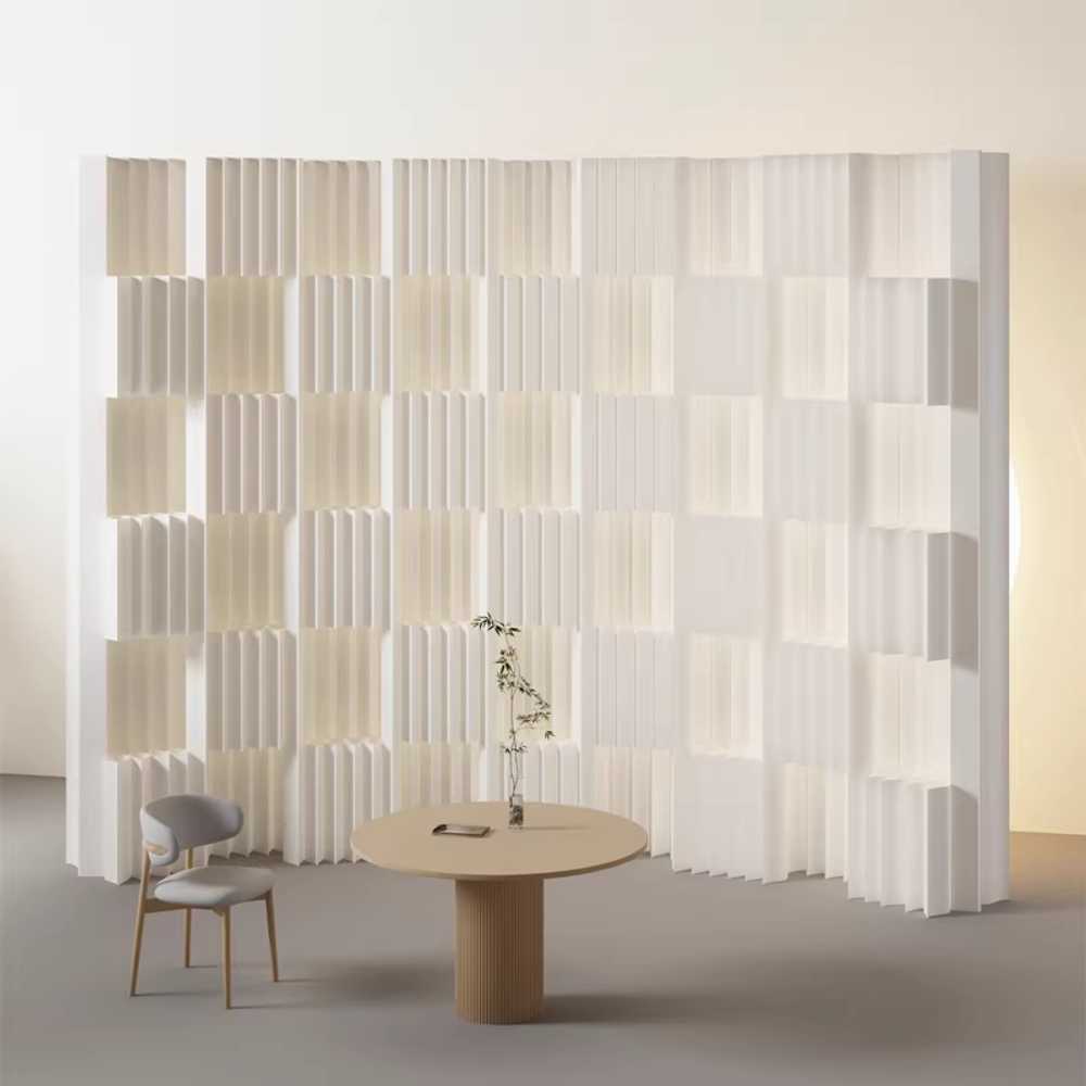 접이식 종이 파티션 공간분리 인테리어 가벽 43x160x100-200cm - 상세 이미지 5