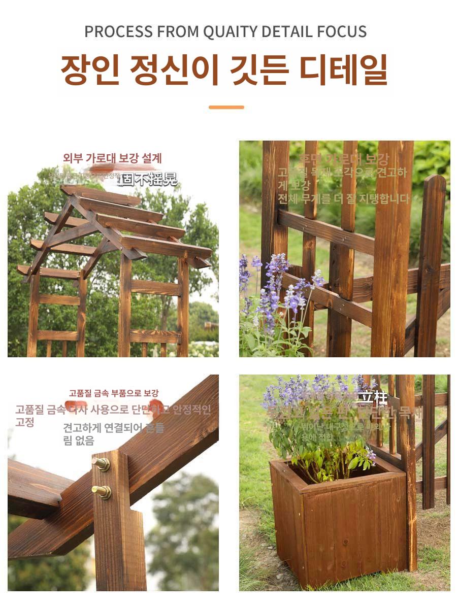 마당 게이트 정원 출입문 펜스 양문형 야외용 스틸 울타리 가든 - 상세 이미지 3